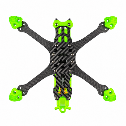 Mark5 V2 5 Inch Carbon Fiber O4 Pro Frame with 3D Printed Parts - Green