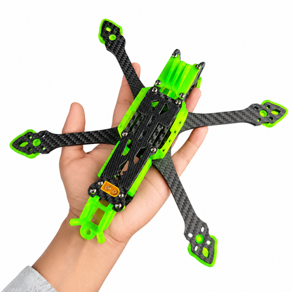 Mark5 V2 5 Inch Carbon Fiber O4 Pro Frame with 3D Printed Parts - Green