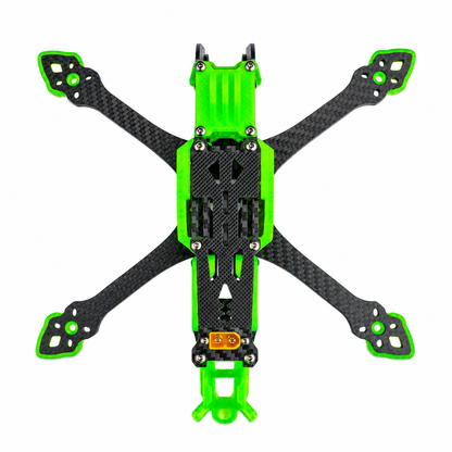 Mark5 V2 5 Inch Carbon Fiber O4 Pro Frame with 3D Printed Parts - Green