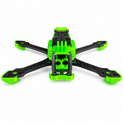 Mark5 V2 5 Inch Carbon Fiber O4 Pro Frame with 3D Printed Parts - Green