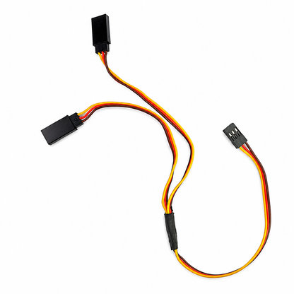 1JR Male To 2 Futaba Female Y Type Servo Extension Wire (300mm)