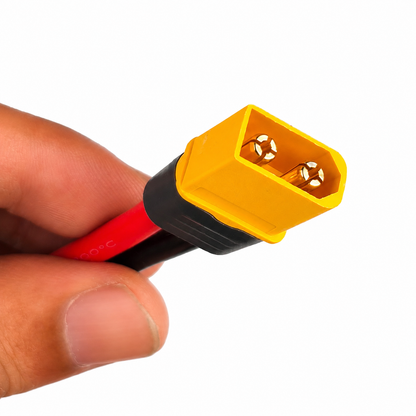 Amass XT60 Male Connector with 12AWG 100cm Power Cable