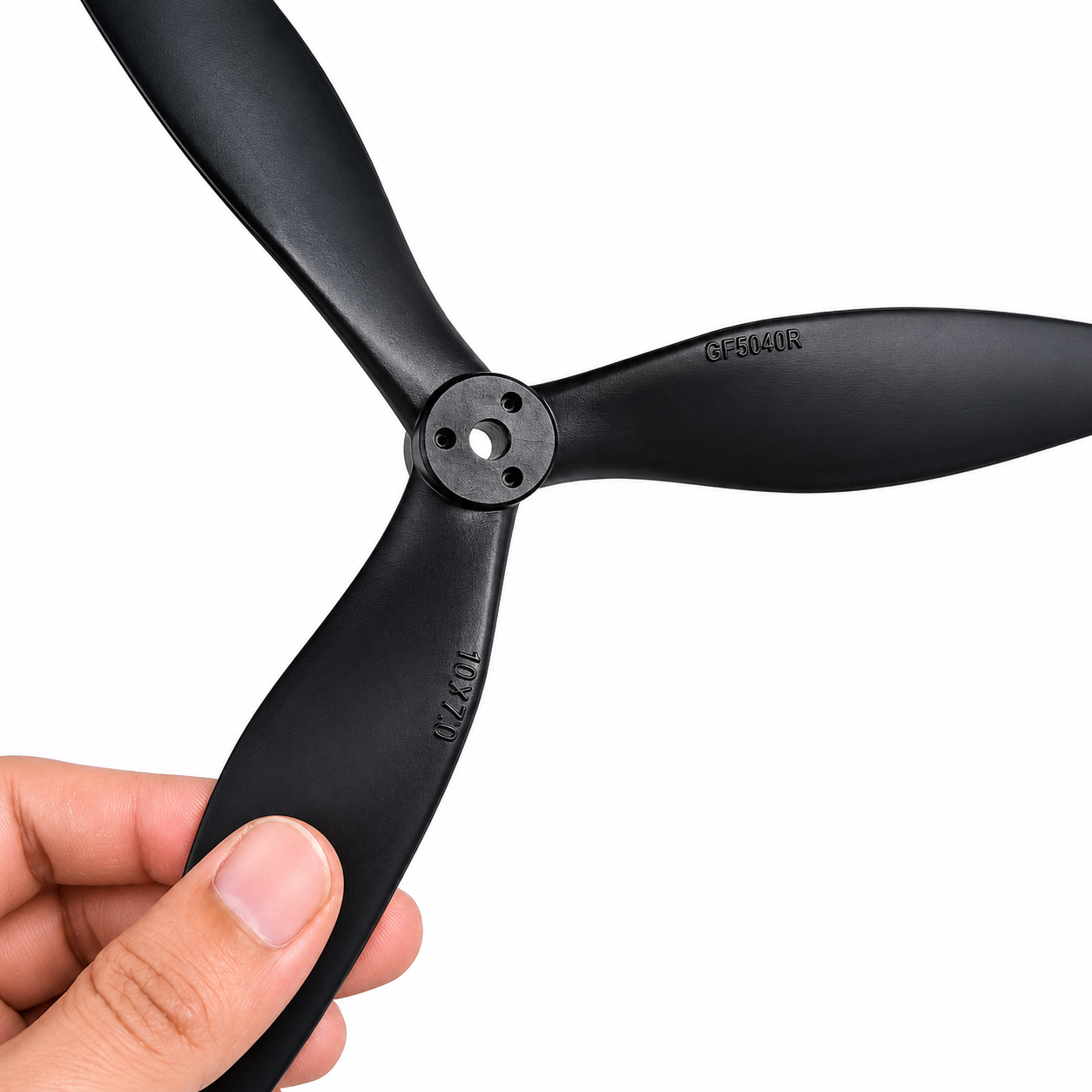 Gemfan 1070 Cinelifter Glass Fiber Nylon 3 Blade 5mm Shaft Pitch 7" Black Propeller (1 Pair CW+CCW)
