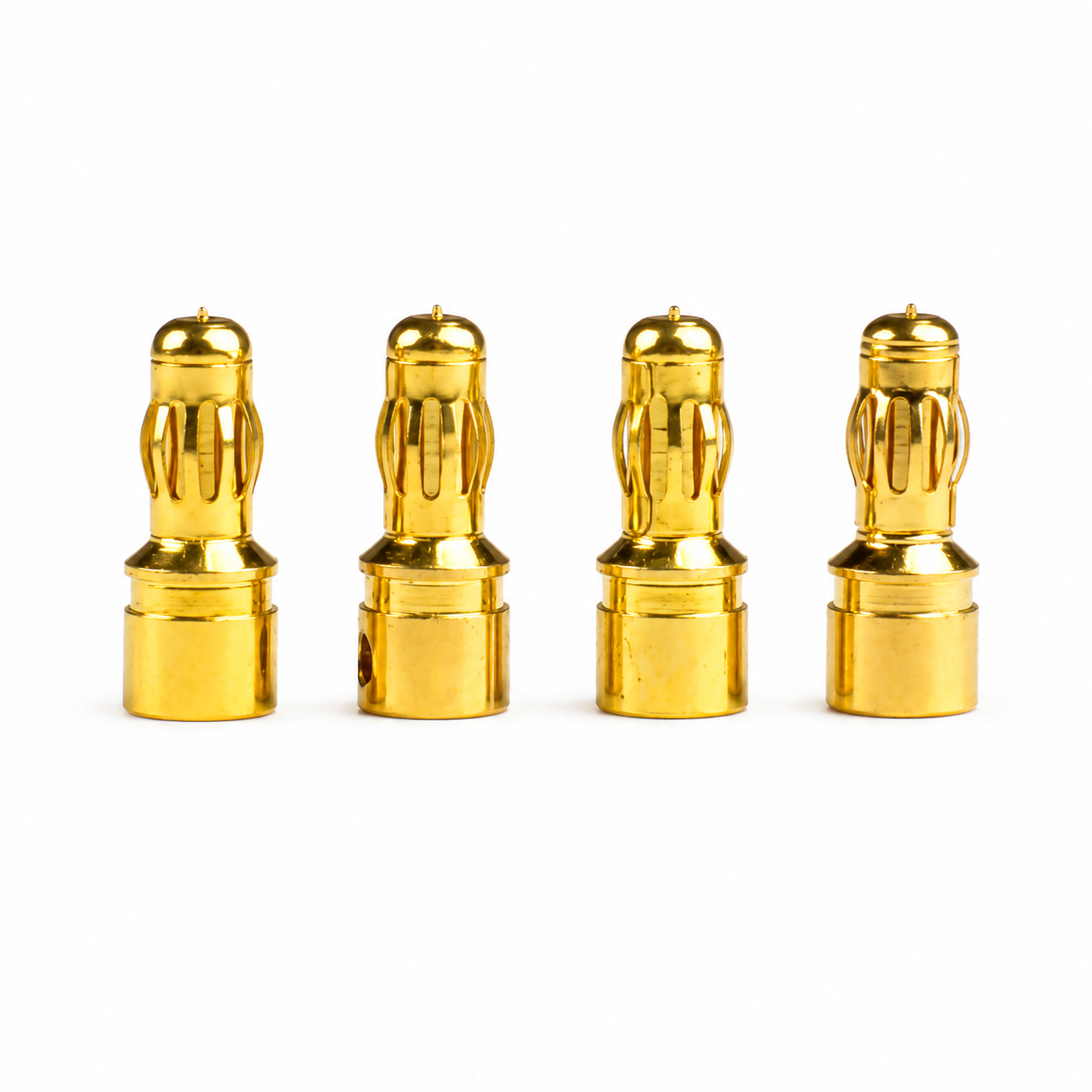 4mm Gold Bullet Connectors Male - 4Pcs