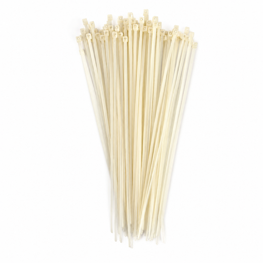 300 x 3.6mm Zipties White