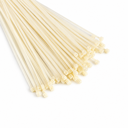 300 x 3.6mm Zipties White