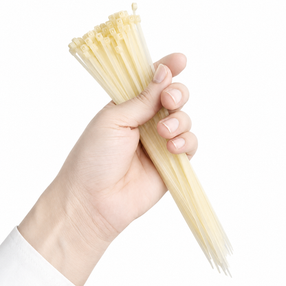 200 x 2.5mm Zipties White