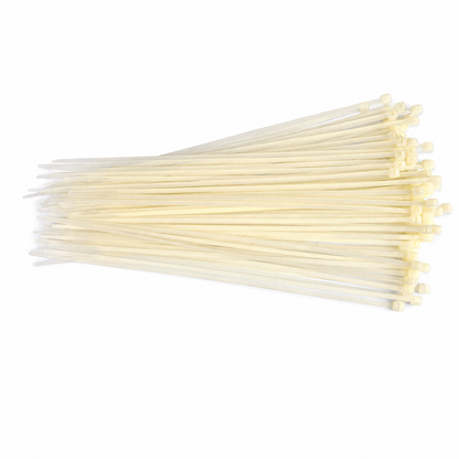 300 x 3.6mm Zipties White