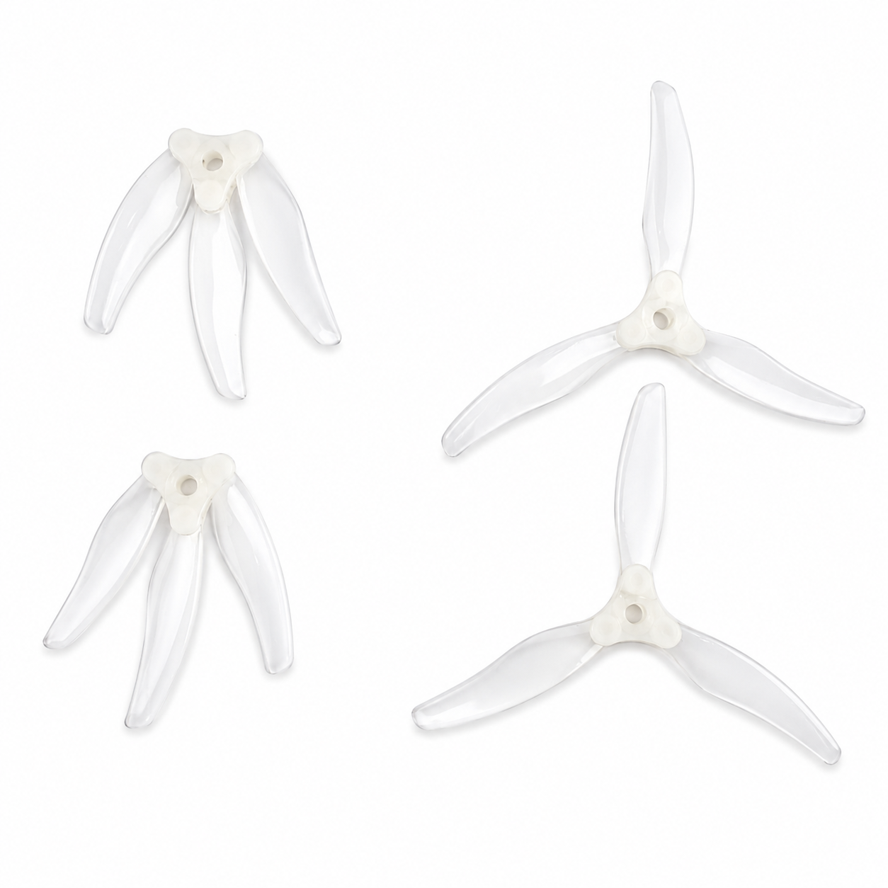 Gemfam Propellers F5135 Floppy Proppy 3 Blade Propellers 2CW + 2CCW – White