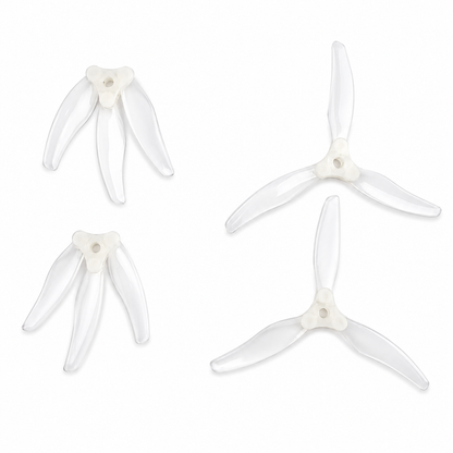 Gemfam Propellers F5135 Floppy Proppy 3 Blade Propellers 2CW + 2CCW – White