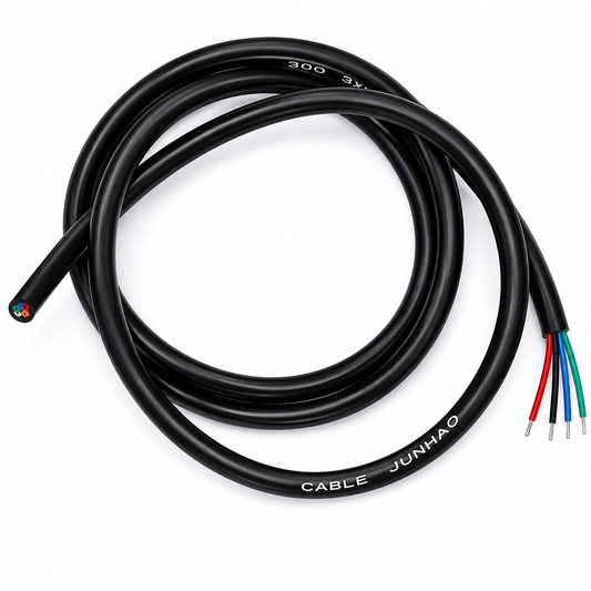 4C × 24AWG 200°C Black Coated Silicon Wire