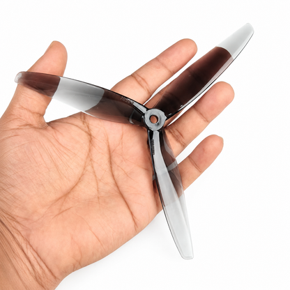 Gemfan Propellers 7050 Hurricane PC 3 Blade Propellers 2CW+2CCW – Clear Gray