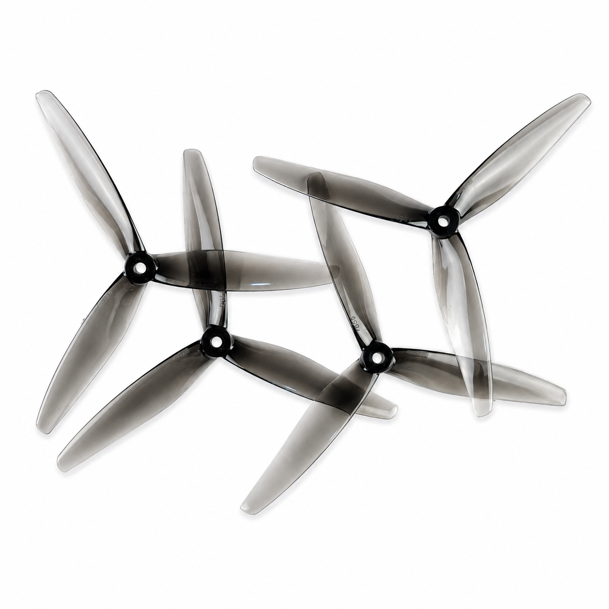 Gemfan Propellers 7050 Hurricane PC 3 Blade Propellers 2CW+2CCW – Clear Gray