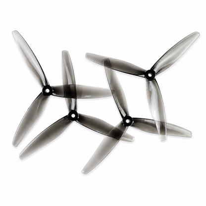 Gemfan Propellers 7050 Hurricane PC 3 Blade Propellers 2CW+2CCW – Clear Gray