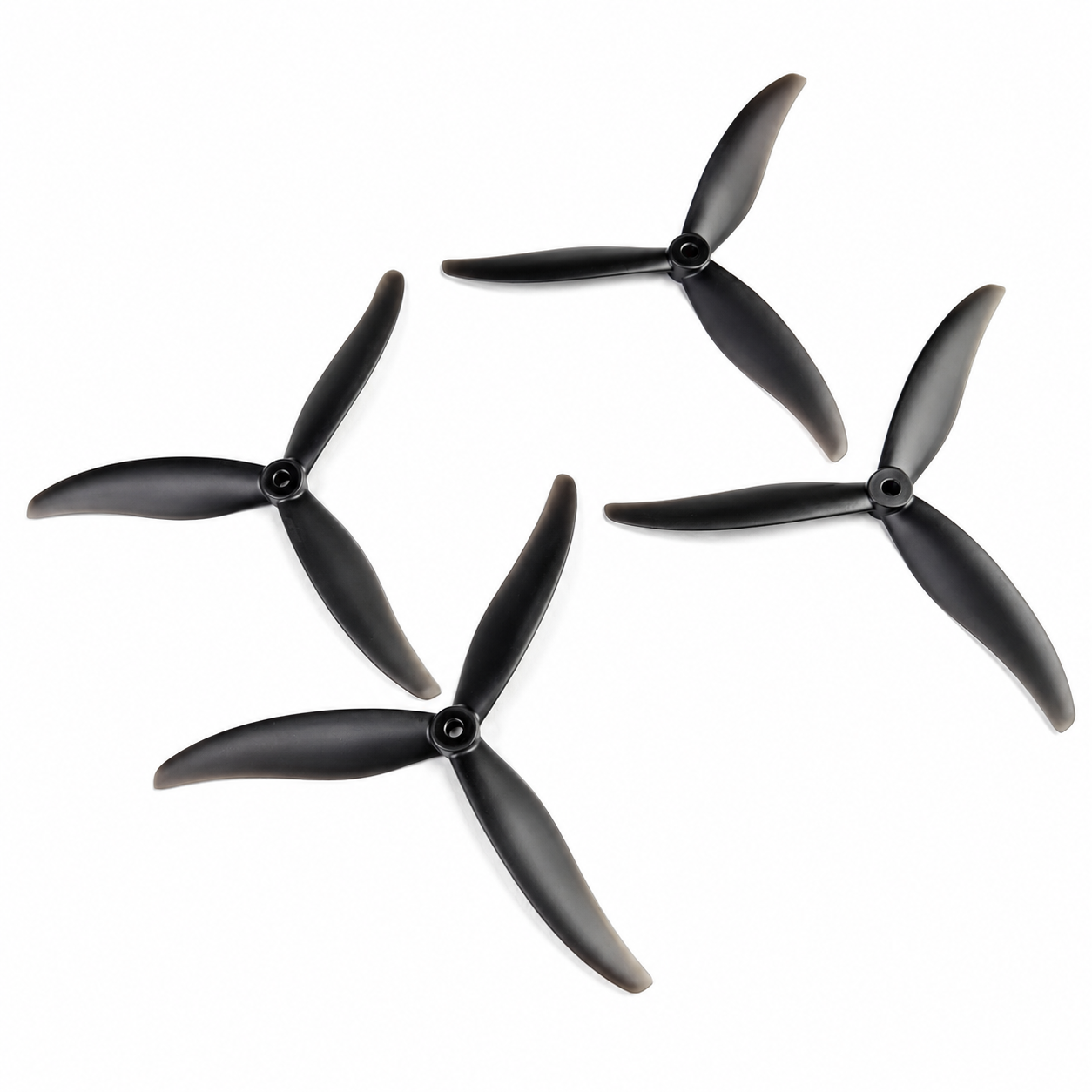 Gemfan HD 7037 Cinelifter PC Reinforced 3 Blade Propellers 2CW+2CCW – Clear Black