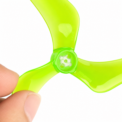 Gemfan D75 Ducted PC 3 Blade 1.5mm & M5 Propellers Green - (2CW+2CCW)