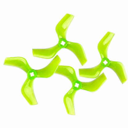 Gemfan D75 Ducted PC 3 Blade 1.5mm & M5 Propellers Green - (2CW+2CCW)