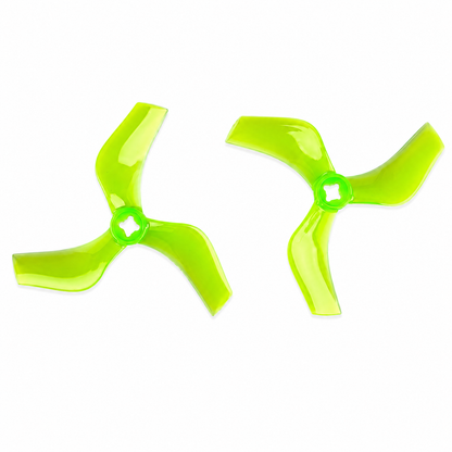 Gemfan D75 Ducted PC 3 Blade 1.5mm & M5 Propellers Green - (2CW+2CCW)