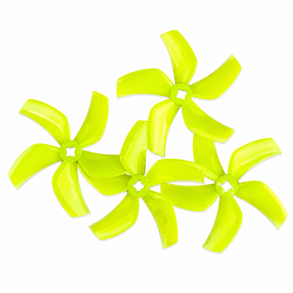 Gemfan D76 Ducted PC 5 Blade 1.5mm & M5 Propeller Clear Lemon Green- (2CW+2CCW)