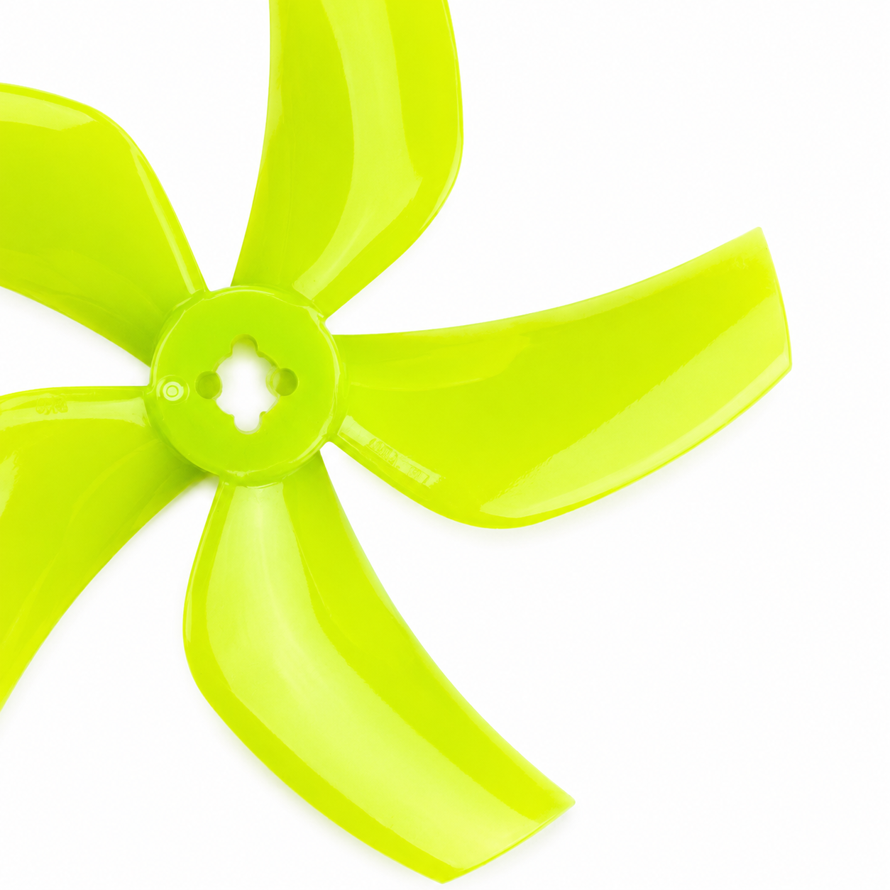 Gemfan D76 Ducted PC 5 Blade 1.5mm & M5 Propeller Clear Lemon Green- (2CW+2CCW)
