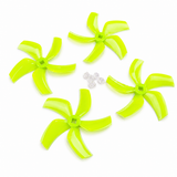 Gemfan D76 Ducted PC 5 Blade 1.5mm & M5 Propeller Clear Lemon Green- (2CW+2CCW)