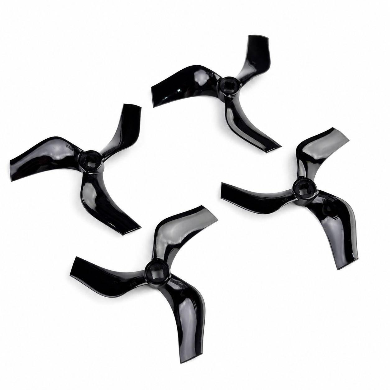 Gemfan D75 Ducted PC 3 Blade 1.5mm & M5 Propellers 2CW + 2CCW – Black