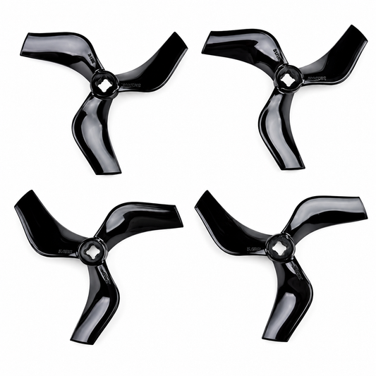 Gemfan D75 Ducted PC 3 Blade 1.5mm & M5 Propellers 2CW + 2CCW – Black