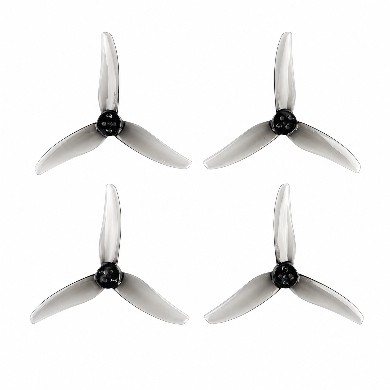 Gemfan Hurricane 3520 Durable 3-Blade Propeller Clear Gray (Set of 4)