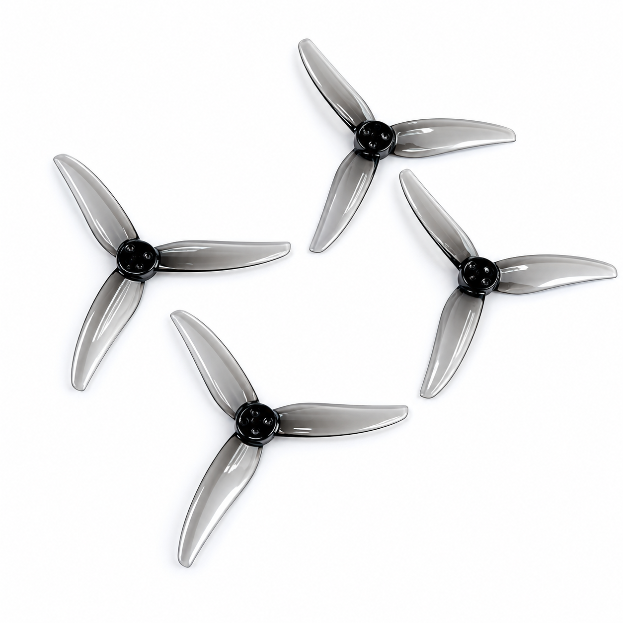 Gemfan Hurricane 3520 Durable 3-Blade Propeller Clear Gray (Set of 4)
