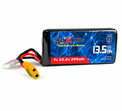 GenX Pro+ Solid state 22.2V 6S 13500mAh 7C Premium Lithium Ion Solid State Rechargeable Battery 350wh/kg