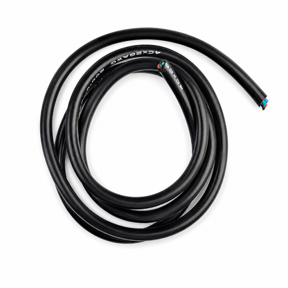4C × 26AWG Black Coated Silicon Wire - 1m