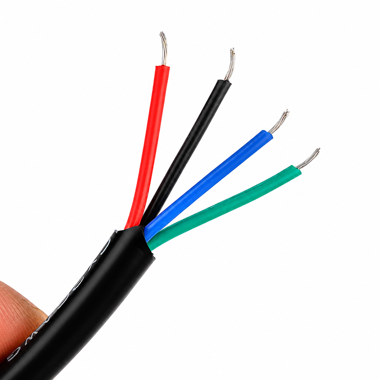 4C × 24AWG 200°C Black Coated Silicon Wire