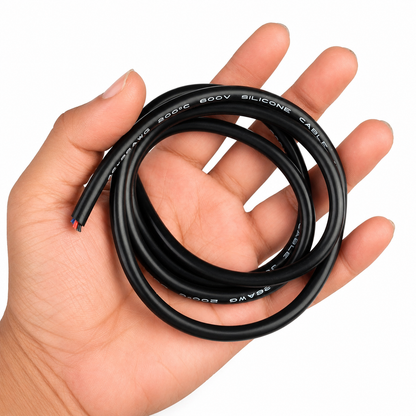 4C × 24AWG 200°C Black Coated Silicon Wire