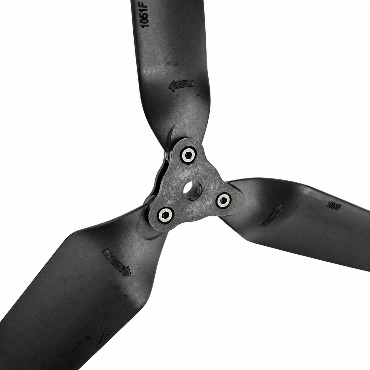 F1051 Folding Drone Propeller 3 Blade Glass Fiber Nylon -  Black (1 Pair CW+CCW)