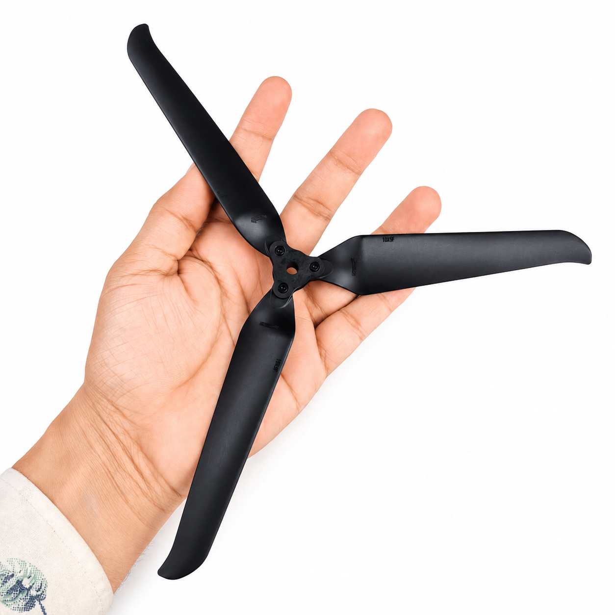 F1051 Folding Drone Propeller 3 Blade Glass Fiber Nylon -  Black (1 Pair CW+CCW)