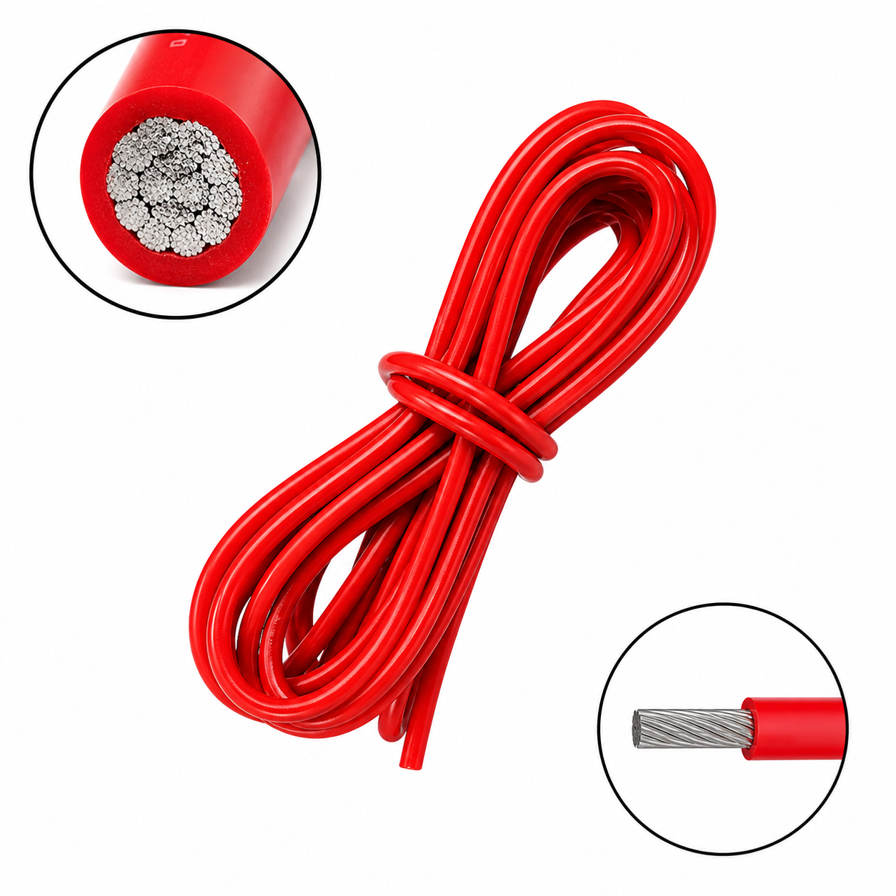 High Quality Ultra Flexible 20AWG Silicone Wire 1m - Red