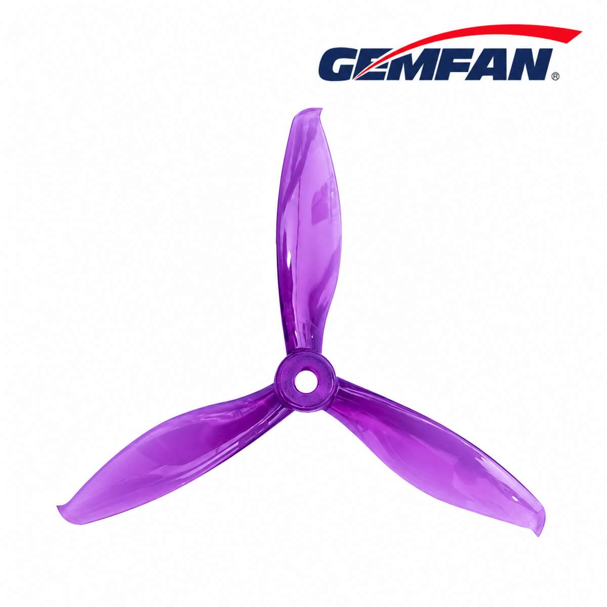 Gemfan 5149 Flash PC 3-Blade Freestyle Propeller for 5 Inch FPV Drone (2CW + 2CCW) - Clear Purple