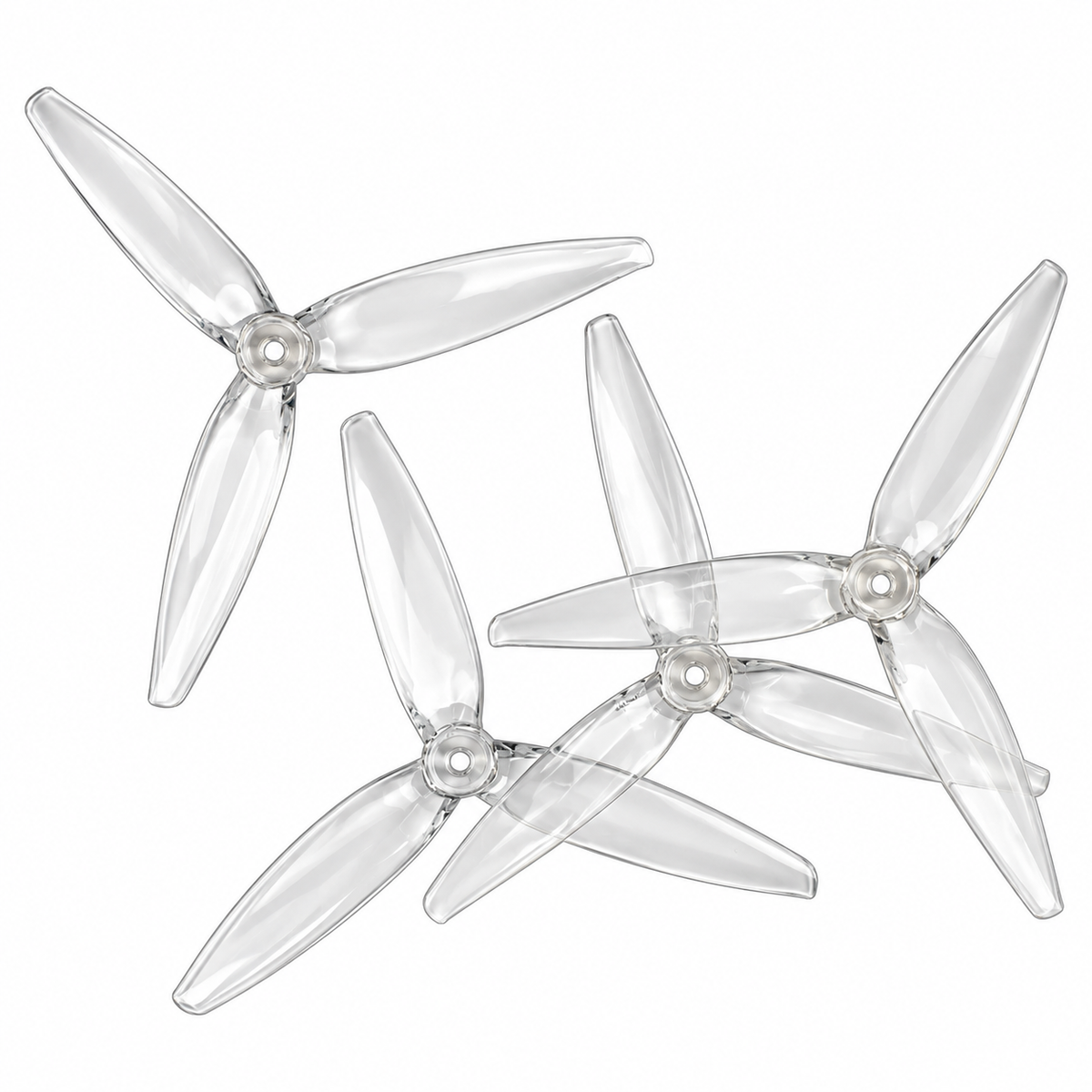 Gemfan 7040 Flash PC 3-Blade Propeller for 7 Inch FPV Drone (2CW + 2CCW) - Clear