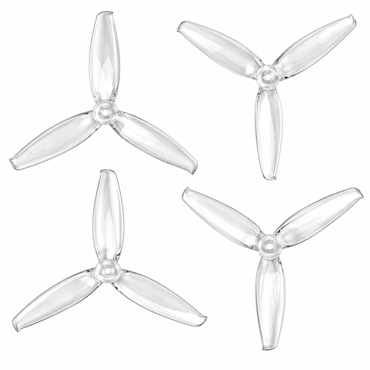 Gemfan 6042 Flash PC 3-Blade Freestyle Propeller for 6 Inch FPV Drone (2CW + 2CCW) - Clear