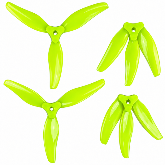 Gemfan F6030 Floppy Proppy PC 3-Blade Freestyle Propeller for 6 Inch FPV Drone (2CW + 2CCW) - Yellow