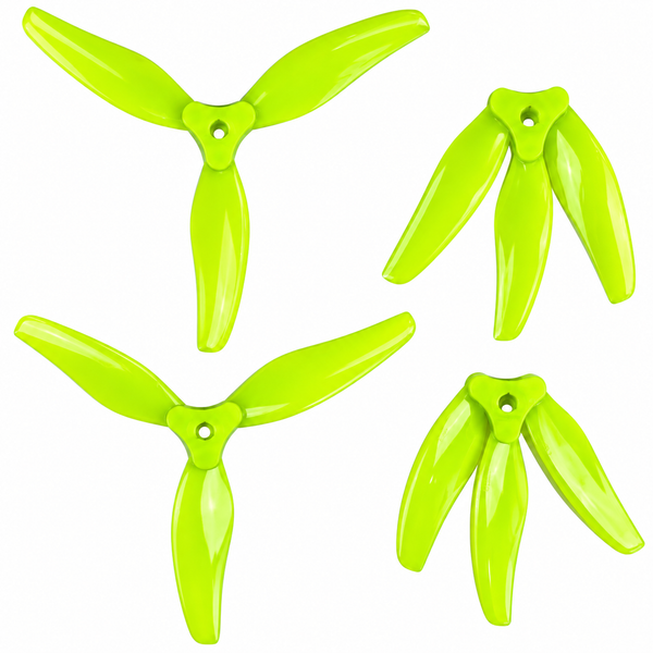 Gemfan F6030 Floppy Proppy PC 3-Blade Freestyle Propeller for 6 Inch FPV Drone (2CW + 2CCW) - Yellow