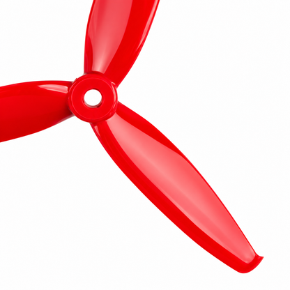 Gemfan 6042 Flash PC 3-Blade Freestyle Propeller for 6 Inch FPV Drone (2CW + 2CCW) - Ferrari Red