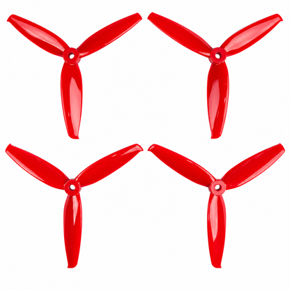 Gemfan 6042 Flash PC 3-Blade Freestyle Propeller for 6 Inch FPV Drone (2CW + 2CCW) - Ferrari Red