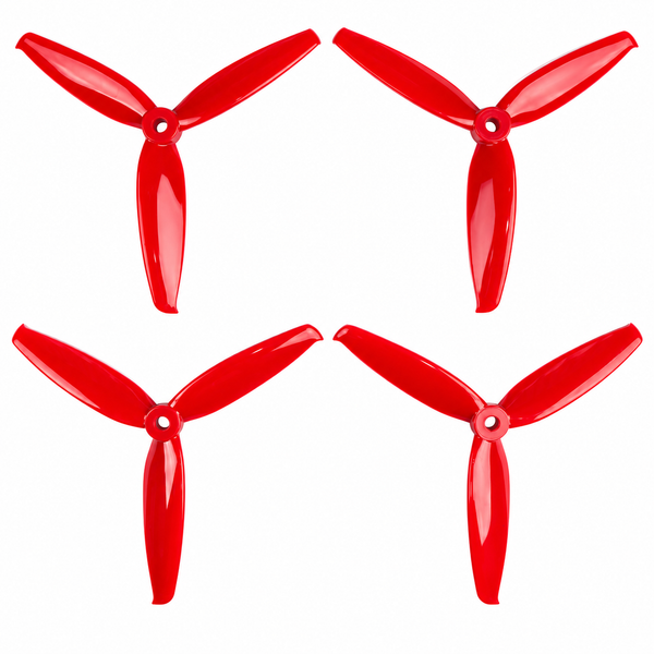 Gemfan 6042 Flash PC 3-Blade Freestyle Propeller for 6 Inch FPV Drone (2CW + 2CCW) - Ferrari Red