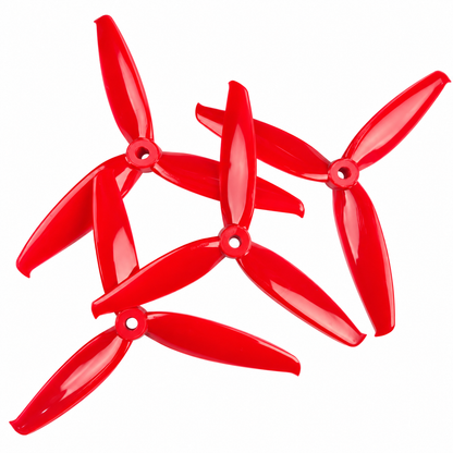Gemfan 6042 Flash PC 3-Blade Freestyle Propeller for 6 Inch FPV Drone (2CW + 2CCW) - Ferrari Red