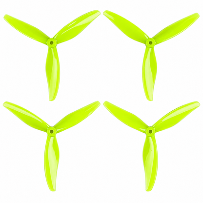 Gemfan 7043 Hurricane PC 3-Blade Propeller for 7 Inch FPV Drone (2CW + 2CCW) - Neon Yellow