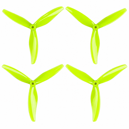 Gemfan 7043 Hurricane PC 3-Blade Propeller for 7 Inch FPV Drone (2CW + 2CCW) - Neon Yellow