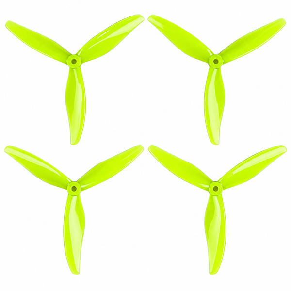 Gemfan 7043 Hurricane PC 3-Blade Propeller for 7 Inch FPV Drone (2CW + 2CCW) - Neon Yellow