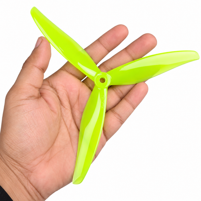Gemfan 7043 Hurricane PC 3-Blade Propeller for 7 Inch FPV Drone (2CW + 2CCW) - Neon Yellow