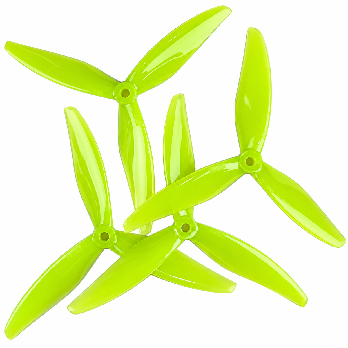 Gemfan 7043 Hurricane PC 3-Blade Propeller for 7 Inch FPV Drone (2CW + 2CCW) - Neon Yellow